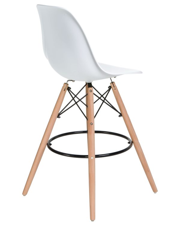 Стул барный LMZL-PP623G, ножки светлый бук, цвет сиденья белый — изображение 4