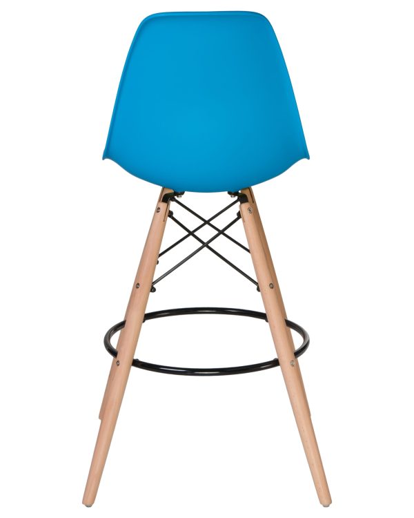 Стул барный LMZL-PP623G, ножки светлый бук, цвет сиденья голубой — изображение 5