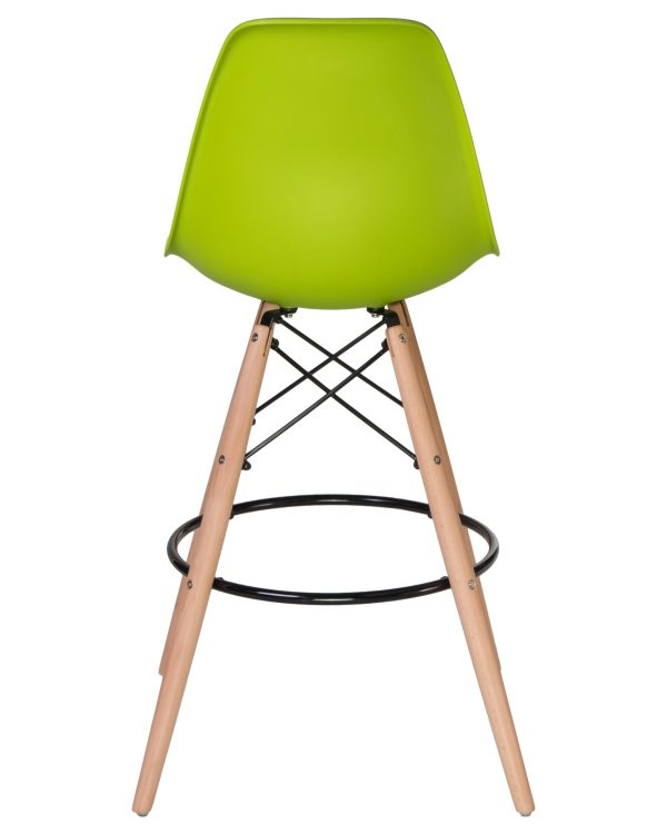 Стул барный LMZL-PP623G, ножки светлый бук, цвет сиденья салатовый — изображение 5