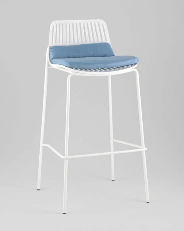 Стул барный Louran с подушкой белый — изображение 2