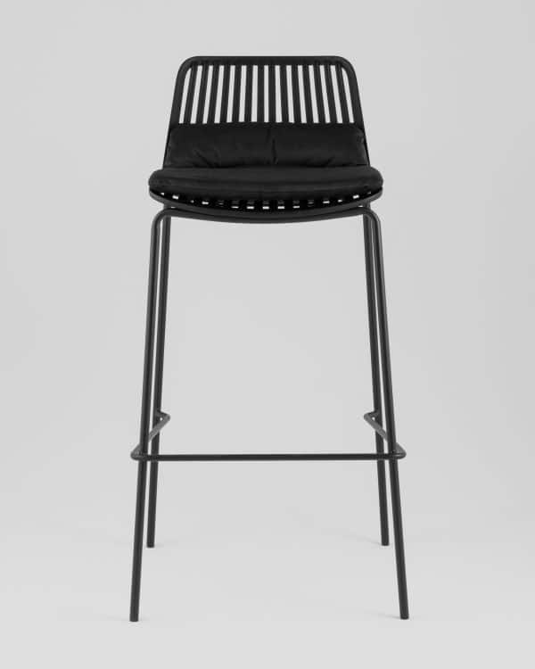 Стул барный Louran с подушкой чёрный — изображение 3