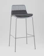 Стул барный Louran с подушкой серый — изображение 2