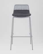 Стул барный Louran с подушкой серый — изображение 3