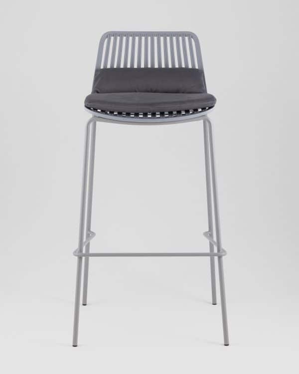 Стул барный Louran с подушкой серый — изображение 3