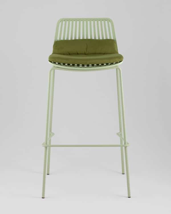 Стул барный Louran с подушкой зелёный — изображение 2