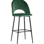 Стул барный Меган велюр зеленый