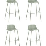 Стул барный Mist серо-зеленый 4 шт