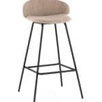 Стул барный Nita букле кофейный