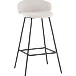 Стул барный Nita букле светло-серый