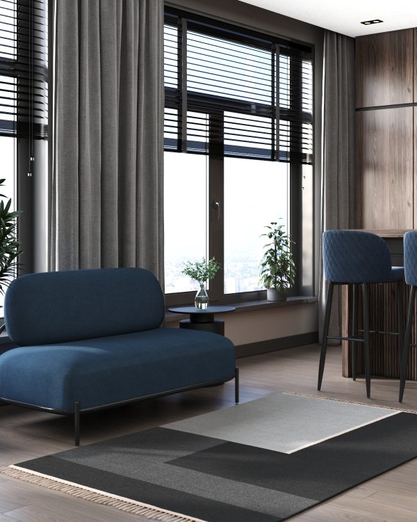 Стул барный Оскар велюр сине-зеленый — изображение 3