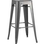 Стул барный TOLIX серебристый матовый