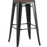 Стул барный TOLIX WOOD черный глянцевый