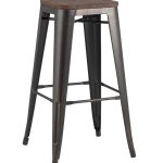 Стул барный TOLIX WOOD черный патина золото