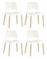 Стул BISTRO белый 4 шт.