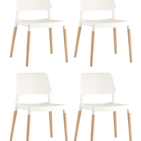 Стул BISTRO белый 4 шт.