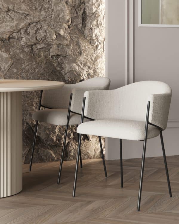 Стул Brace букле белый — изображение 3