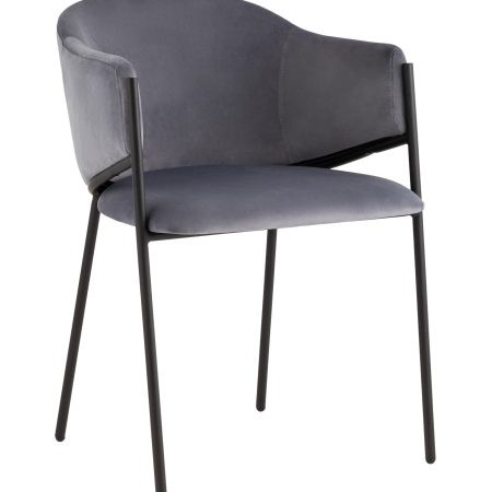 Стул Brace велюр серый