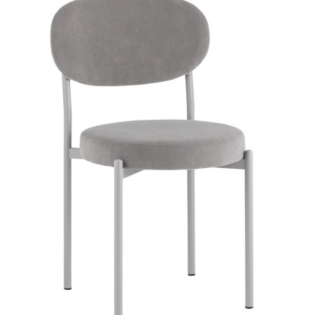 Стул Бриф SN велюр серый каркас светло-серый муар
