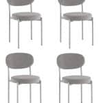 Стул Бриф SN велюр серый каркас светло-серый муар