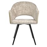 Стул Bruno латте шенилл с экокожей с поворотным механизмом — изображение 2