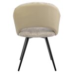 Стул Bruno латте шенилл с экокожей с поворотным механизмом — изображение 4