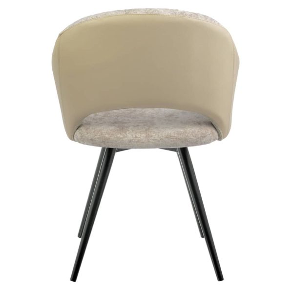 Стул Bruno латте шенилл с экокожей с поворотным механизмом — изображение 4