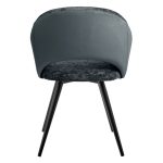 Стул Bruno серый шенилл с экокожей с поворотным механизмом — изображение 4