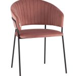 Стул Бруно велюр пыльно-розовый