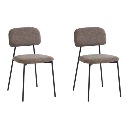 Стул Chao коричневый черные ножки 2 шт.