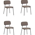 Стул Chao коричневый черные ножки 4 шт.