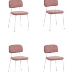Стул Chao розовый белые ножки 4 шт.