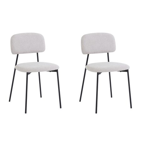 Стул Chao светло-серый черные ножки 2 шт.