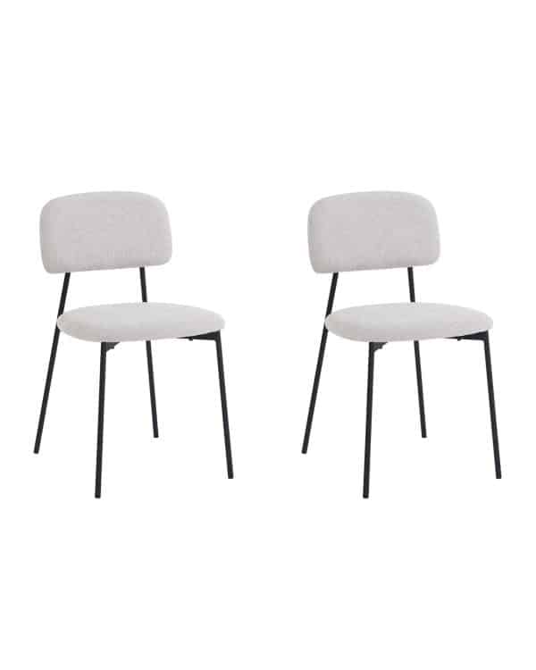 Стул Chao светло-серый черные ножки 2 шт.