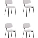 Стул Chao светло-серый черные ножки 4 шт.