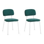Стул Chao темно-зеленый белые ножки 2 шт.