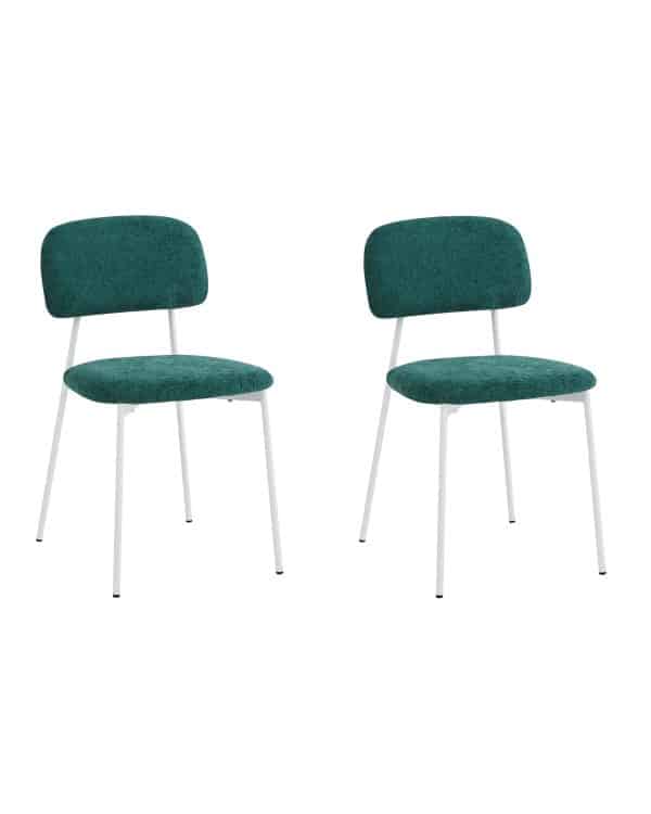 Стул Chao темно-зеленый белые ножки 2 шт.