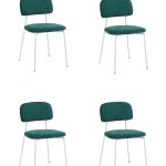 Стул Chao темно-зеленый белые ножки 4 шт.