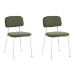 Стул Chao зеленый белые ножки 2 шт.