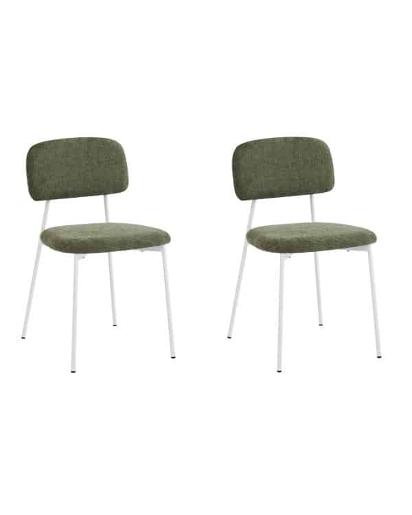 Стул Chao зеленый белые ножки 2 шт.