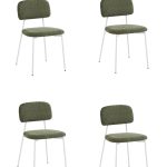 Стул Chao зеленый белые ножки 4 шт.