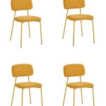 Стул Chao желтый желтые ножки 4 шт.
