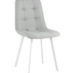 Стул Chilly рогожка светло-серый ножки белые