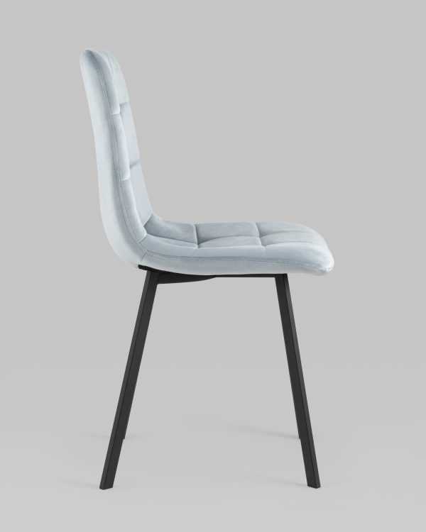 Стул Chilly велюр серо-голубой 2 шт. — изображение 3