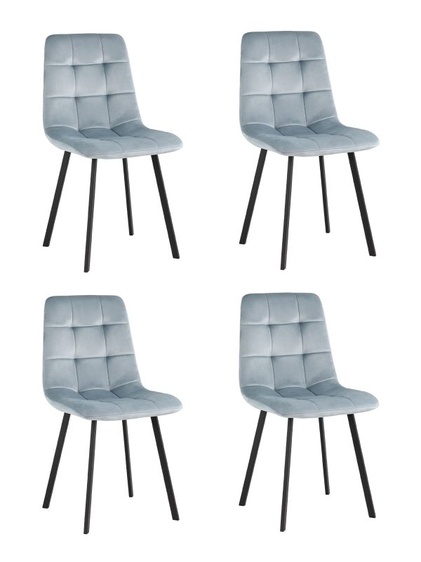 Стул Chilly велюр серо-голубой 4 шт.