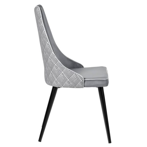 Стул Dave серый с жаккардом — изображение 3