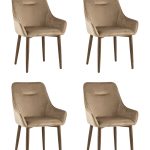 Стул Диана велюр бежевый 4 шт
