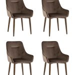 Стул Диана велюр коричневый 4 шт