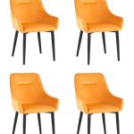 Стул Диана велюр оранжевый 4 шт