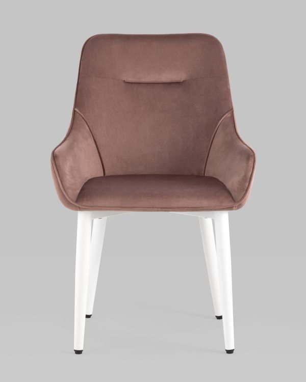 Стул Диана велюр пыльно-розовый ножки белые 4 шт — изображение 3