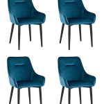 Стул Диана велюр сине-зеленый 4 шт